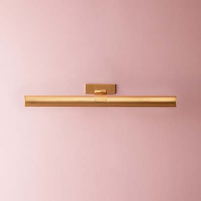 Larger Seurat rechargeable picture light in antique brass