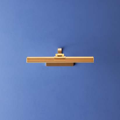 Smaller Marcel rechargeable picture light in antique brass finish