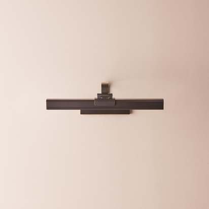 Smaller Marcel rechargeable picture light in bronze finish