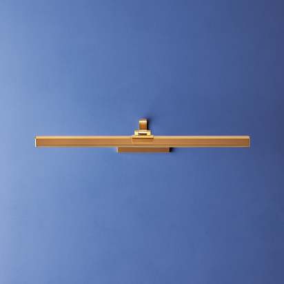 Larger Marcel rechargeable picture light in antique brass finish