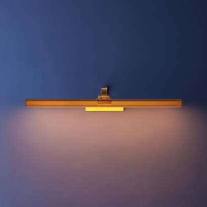 Larger Marcel rechargeable picture light in antique brass finish