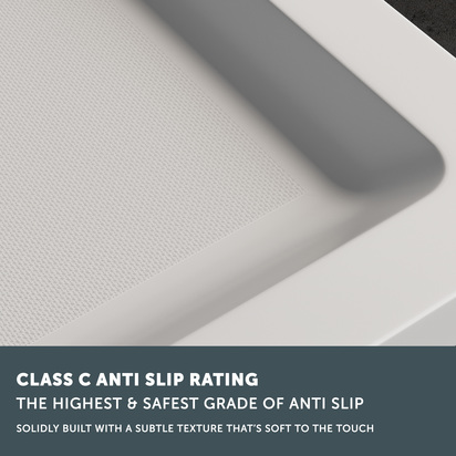 Harbour Anti Slip Gel Coated Stone Resin Rectangular Shower Tray - 1400 x 900