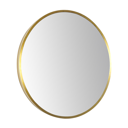 VOS Brushed Brass / Gold Round Mirror - 600mm