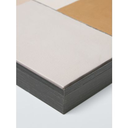 John Lewis Mike Schick 'Modern Lines' Framed Canvas Print, 84 x 84cm, Champagne Multi | H84 x W84 x D3cm