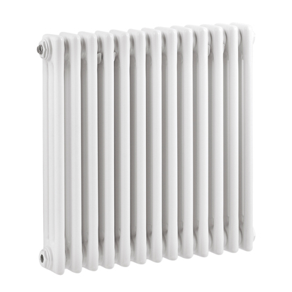 Hudson Reed Colosseum White Triple Column Traditional Radiator - 600mm x 605mm