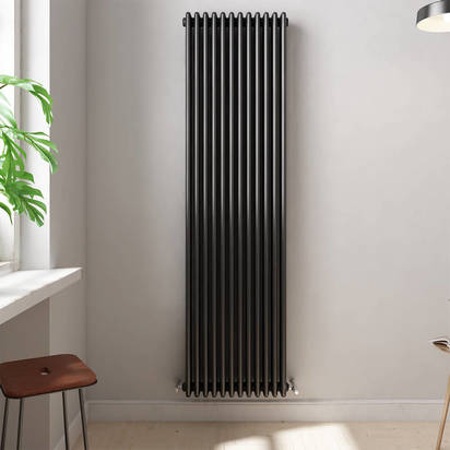 Brenton Olympus Vertical 3 Column Anthracite Radiator - 1800 x 560mm
