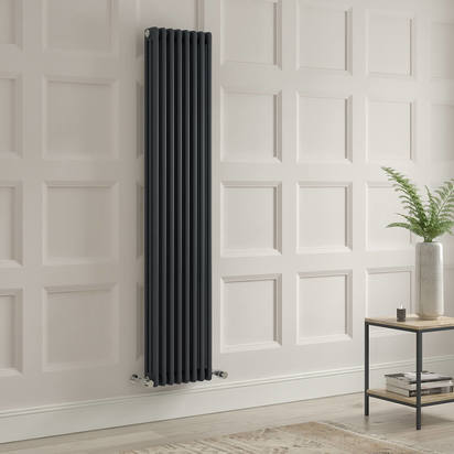 Brenton Olympus Vertical 3 Column Anthracite Radiator - 1800 x 380mm