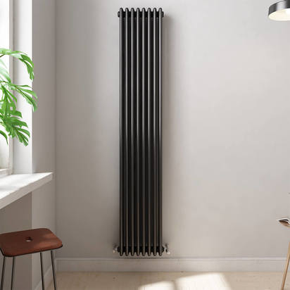 Brenton Olympus Vertical 3 Column Anthracite Radiator - 1800 x 380mm