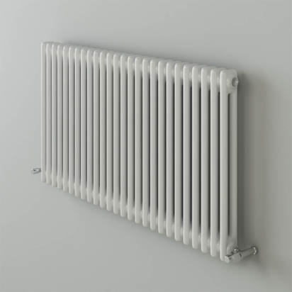 Brenton Olympus Horizontal 2 Column White Radiator - 600 x 1190mm