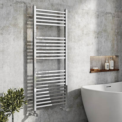 Brenton Linero Chrome Heated Towel Rail - 1200 x 500mm
