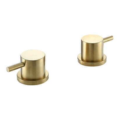 VOS Deck Mounted Panel On/Off Valves - Brushed Brass