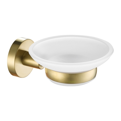 VOS Soap Dish with Glass - Brushed Brass