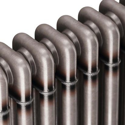 Butler & Rose Designer 2 Column Horizontal Radiator - Raw Metal Finish - 600 x 812mm