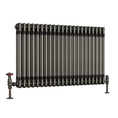 Butler & Rose Designer 3 Column Horizontal Radiator - Raw Metal Finish - 600 x 999mm