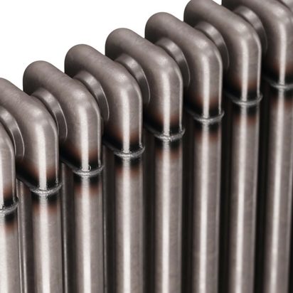 Butler & Rose Designer 3 Column Horizontal Radiator - Raw Metal Finish - 600 x 999mm