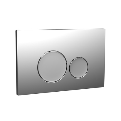 Dual Flush Plate with Round Buttons - Chrome