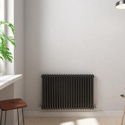 Brenton Olympus Horizontal 2 Column Anthracite Radiator - 600 x 1010mm