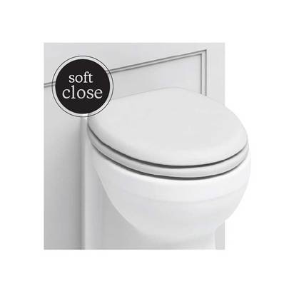 Burlington Wooden Soft Close Toilet Seat - Matt White