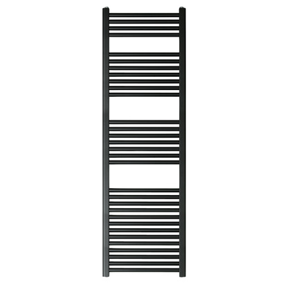 EliteHeat Steel Ladder Heated Towel Rail 25mm Bars - Matt Black - 1600 x 500mm