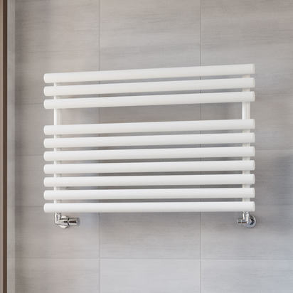 Terma Rolo Traffic White Heated Towel Radiator - 590 x 900mm