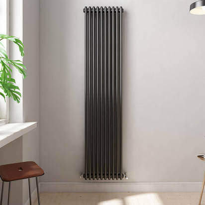 Brenton Olympus Vertical 2 Column Anthracite Radiator - 1800 x 470mm