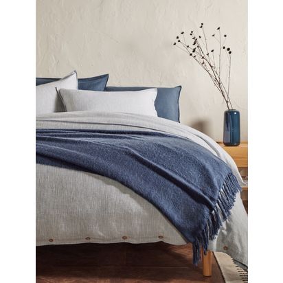 John Lewis Charlotte Bouclé Throw Navy | W150 x D200.00cm