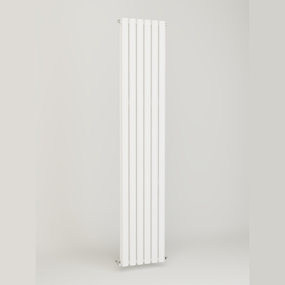 Brenton Oval Tube Double Panel Vertical Radiator - 1800mm x 360mm - White