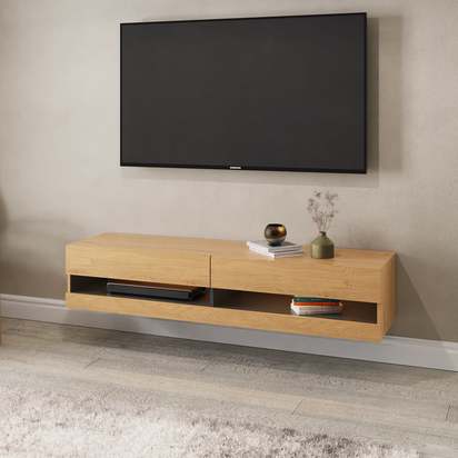 Delta 180cm Floating Wall TV Unit with LEDs for TVs up to 80"