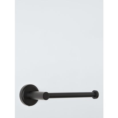 John Lewis Orbit Bar Toilet Roll Holder Black | H5 x W17 x D7cm