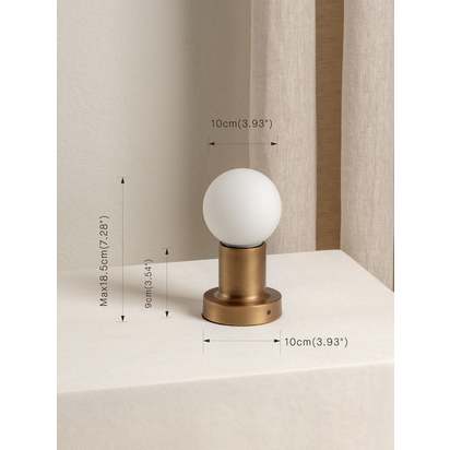 Porta - aged brass and opal rechargeable table lamp - Default Title