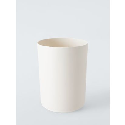 John Lewis Plastic Waste Paper Bin White | H26.00cm * W19.50cm * D19.50cm