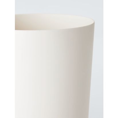John Lewis Plastic Waste Paper Bin White | H26.00cm * W19.50cm * D19.50cm