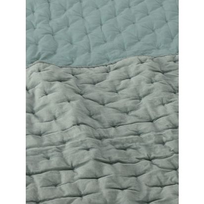 John Lewis Cotton Velvet Quilt Sage | L220 x W220cm