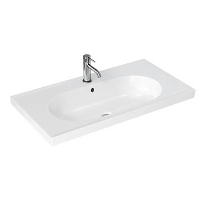 Britton Bathrooms Shoreditch 850mm Matt Grey Double Drawer Wall Mounted Vanity Unit with Matt Black Handles & Round Basin