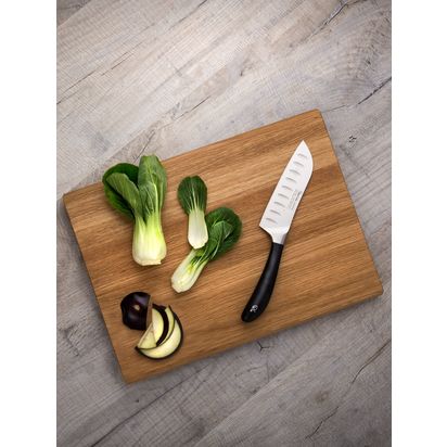 Robert Welch Oak Wood Chopping Board, 38cm Oak Wood | H2.5 x W28 x L38cm