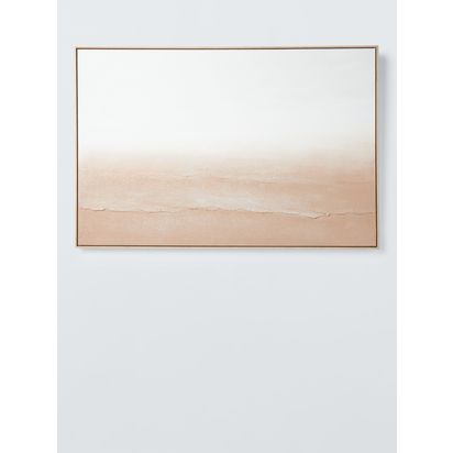 John Lewis 'Sandscape' Framed Hand Painted 3D Canvas, 80 x 120cm, Sand Sand | H80 x W120 x D4.5cm