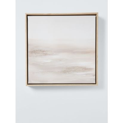 John Lewis 'Desert Sands' Framed Embellished Canvas Print, Set of 2, 35 x 35cm, Sand Sand | H35 x W35 x D4.5cm