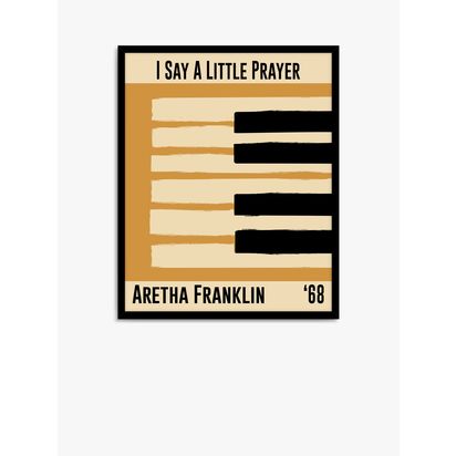 John Lewis Dalston 606 'Aretha Franklin' Framed Print, 52 x 42cm, Multi Multi | H52 x W42 x D2cm