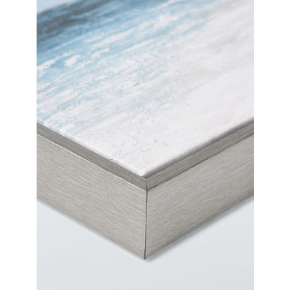 John Lewis 'Blue Seas' Framed Canvas Prints, Set of 2, 35 x 35cm, Blue Blue | H35 x W35 x D3.5cm