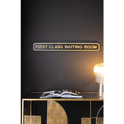 First Class Waiting Room Sign