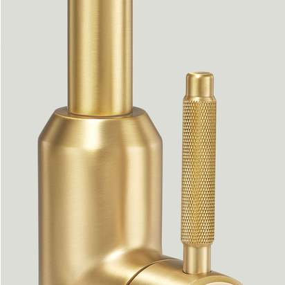 PORTMAN Knurled Kitchen Mixer Tap - Brass - Default Title