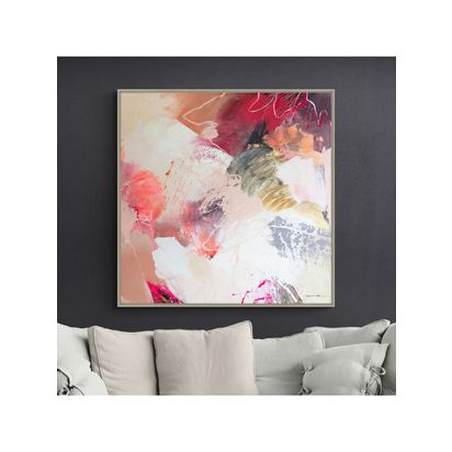 John Lewis Natasha Barnes 'All My Love' Framed Canvas Print, 106 x 106cm, Multi Multi | L106 x W106 x D3cm