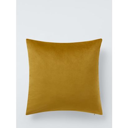 John Lewis Square Velvet Cushion Olive | H45 x W45cm