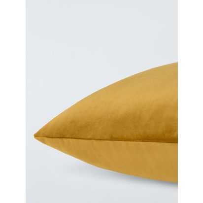 John Lewis Square Velvet Cushion Olive | H45 x W45cm