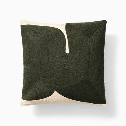 Modern Shape Cushion Cover, 51 cm x 51 cm, Dark Moss