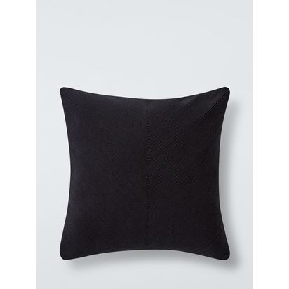 John Lewis Corded Square Cushion Black | H45 x W45cm
