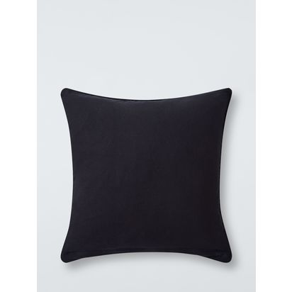 John Lewis Corded Square Cushion Black | H45 x W45cm