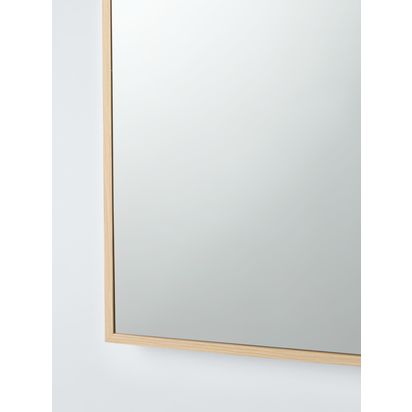 John Lewis Wood-Effect Full Length Wall Mirror, 135 x 40cm, Natural Natural | 135 x 40 x 3cm