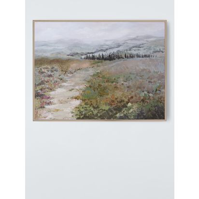 John Lewis 'Distant Landscape' Framed Canvas Print, 62 x 82cm, Multi Multi | H62.0 x W82.0 x D4.1cm