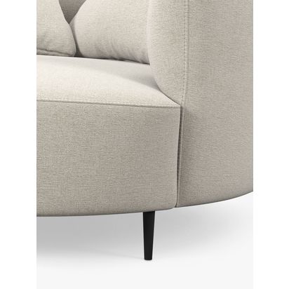 John Lewis Lozenge Grand 5 Seater LHF Chaise End Sofa, Metal Leg Aqua Clean Matilda Natural | H80.00cm * W264.00cm * D164.00cm